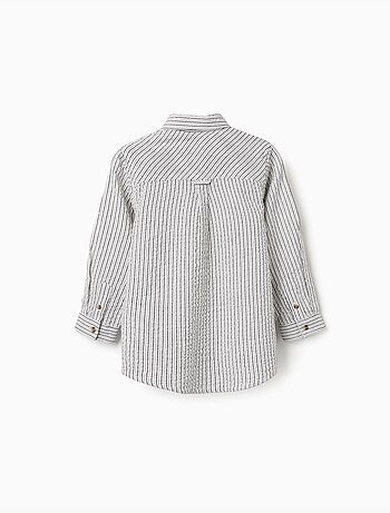 Camicia in cotone a maniche lunghe con righe