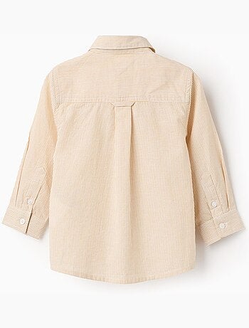 Camicia in cotone a maniche lunghe con righe