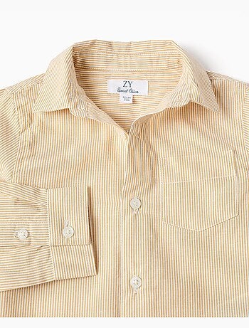 Camicia in cotone a maniche lunghe con righe