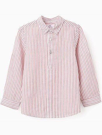Camicia in cotone a maniche lunghe con righe