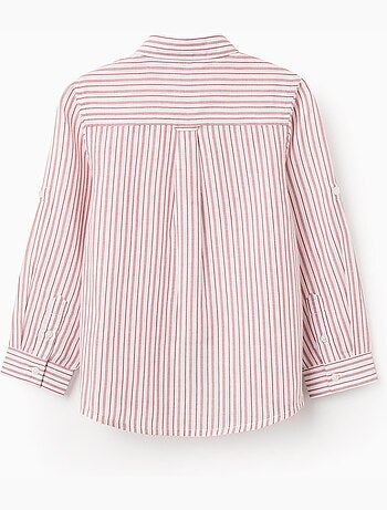 Camicia in cotone a maniche lunghe con righe