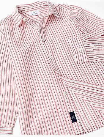Camicia in cotone a maniche lunghe con righe