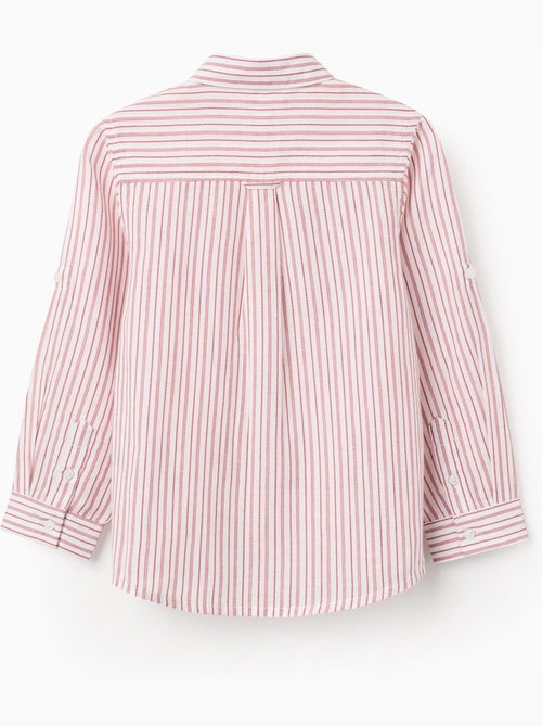 Camicia in cotone a maniche lunghe con righe - Kiabi