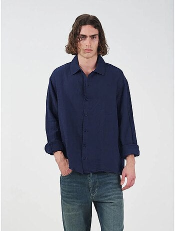 Camicia in cotone a maniche lunghe dalla vestibilità rilassata giesto
