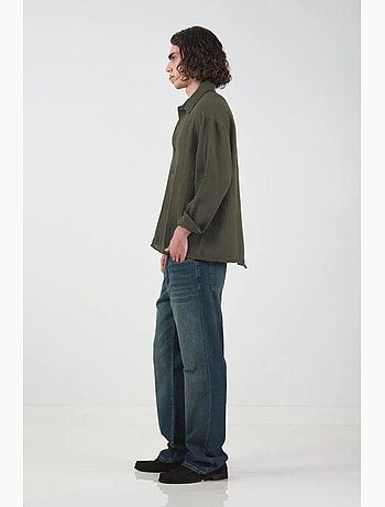 Camicia in cotone a maniche lunghe dalla vestibilità rilassata giesto