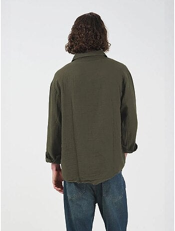 Camicia in cotone a maniche lunghe dalla vestibilità rilassata giesto