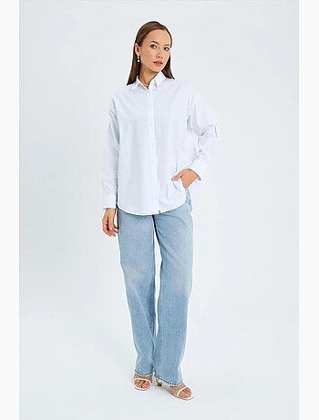 Camicia in cotone a maniche lunghe mixray