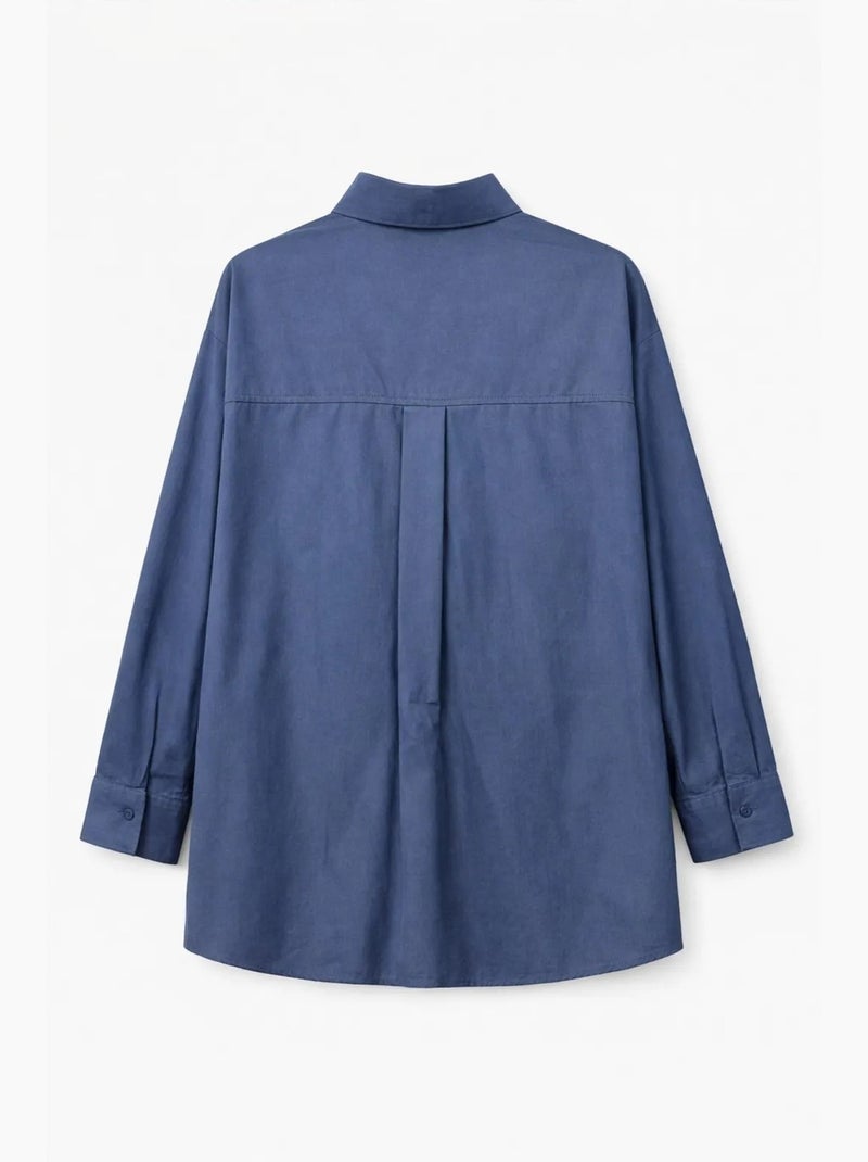 Camicia in cotone a maniche lunghe mixray Blu marino - Kiabi