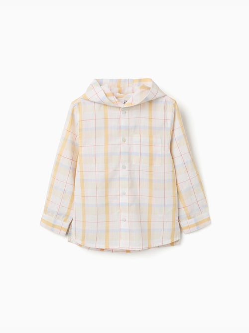 Camicia in cotone a quadri con cappuccio B&S - Kiabi