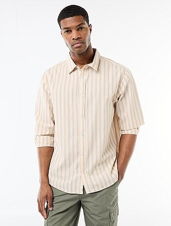 Camicia in cotone a righe