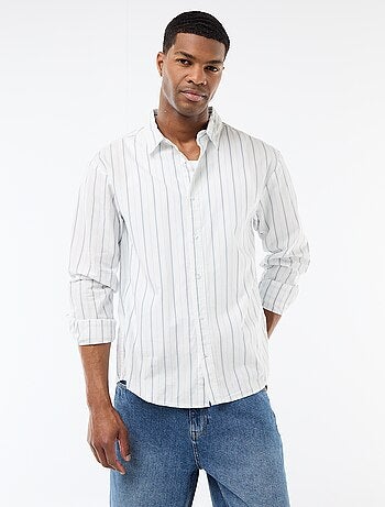 Camicia in cotone a righe