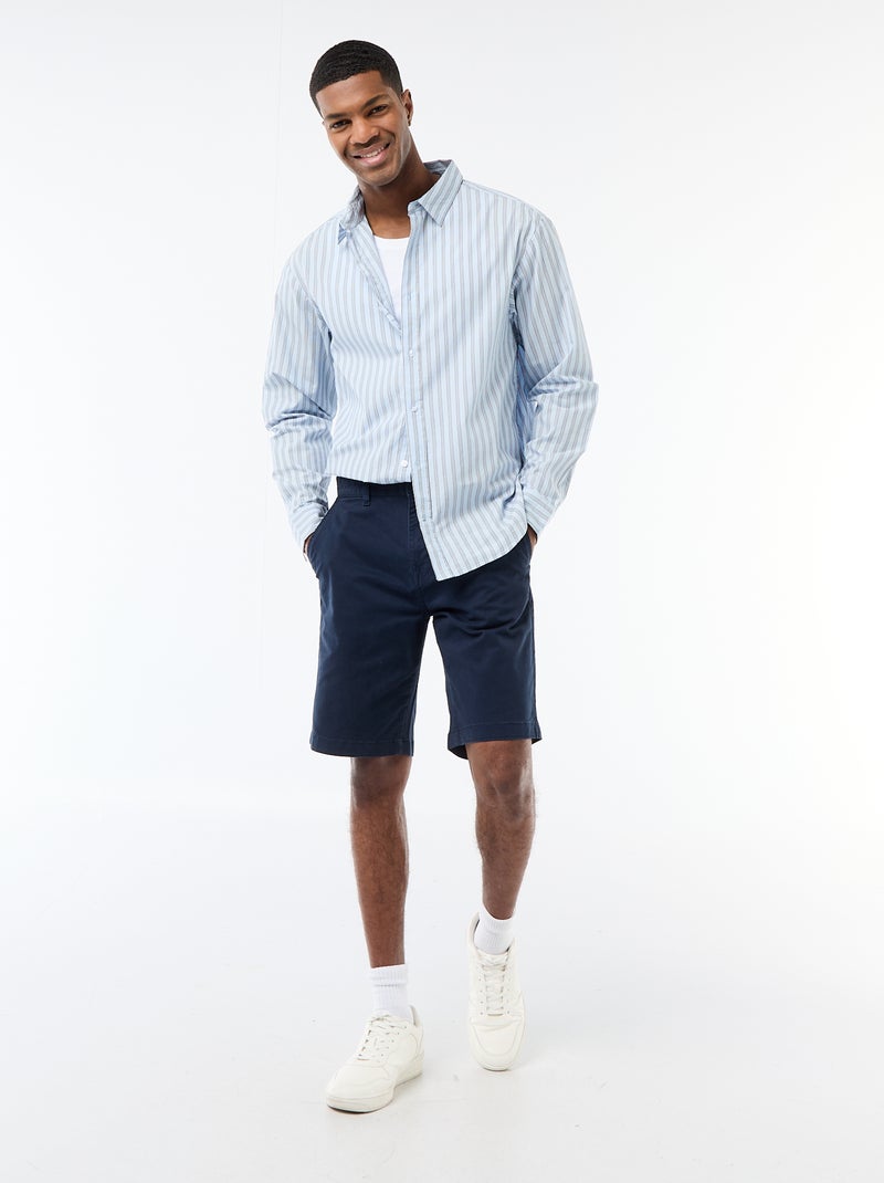 Camicia in cotone a righe Blu - Kiabi