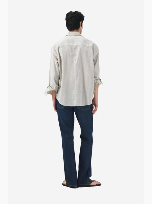 Camicia in cotone a righe con trama in velluto giesto - Kiabi Camicia in cotone a righe con trama in velluto giesto - Kiabi