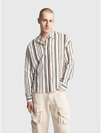 Camicia in cotone a righe dal fit rilassato giesto