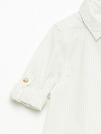 Camicia in cotone con papillon removibile