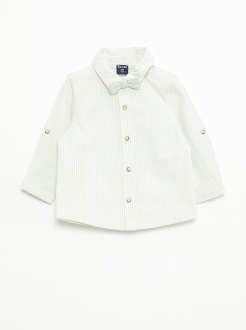 Camicia in cotone con papillon removibile - Kiabi