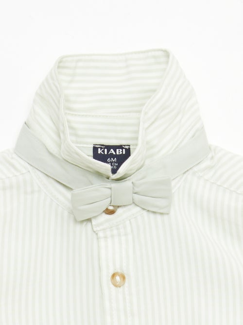 Camicia in cotone con papillon removibile - Kiabi