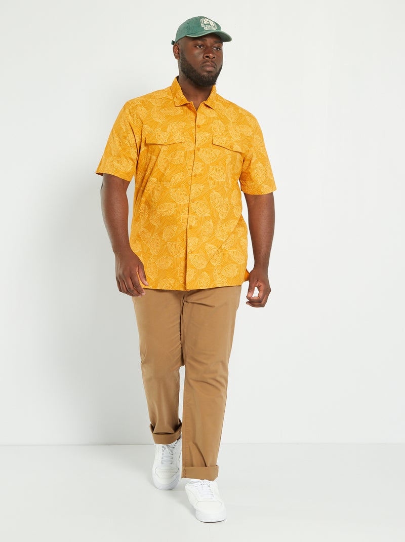 Camicia in cotone con stampa GIALLO - Kiabi