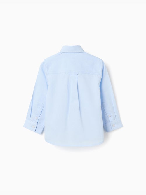 Camicia in cotone dobby a manica lunga - Kiabi