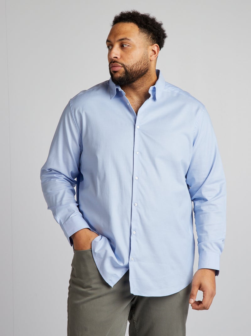 Camicia Bianca In Pin Point Di Cotone Regular Fit Uomo | Milano