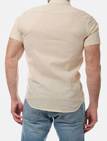 Camicia in cotone e lino