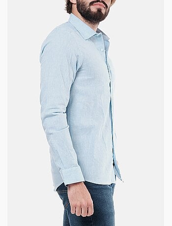 Camicia in cotone e lino