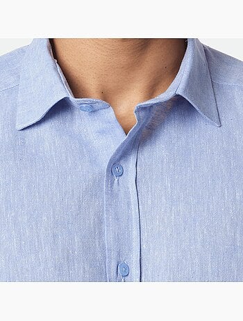 Camicia in cotone e lino