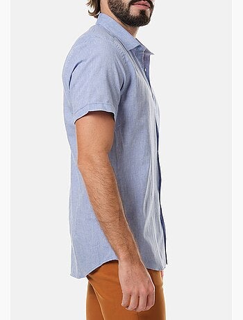 Camicia in cotone e lino