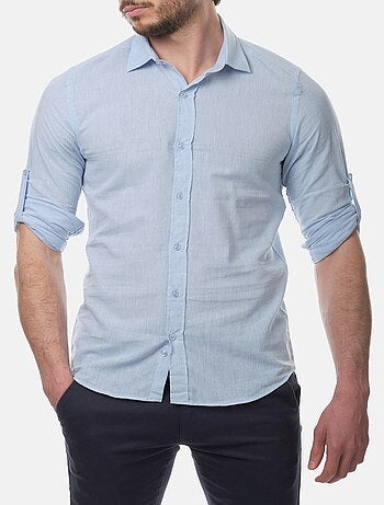 Camicia in cotone e lino