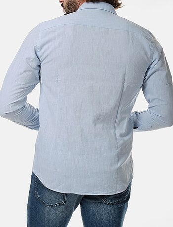 Camicia in cotone e lino