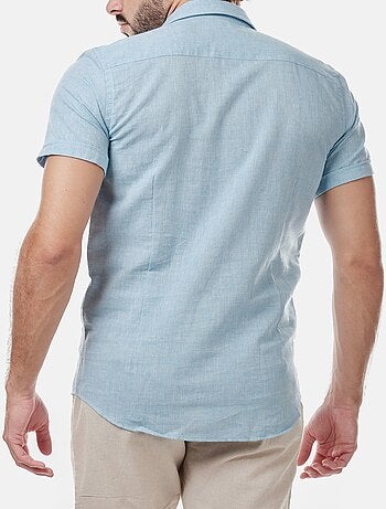 Camicia in cotone e lino