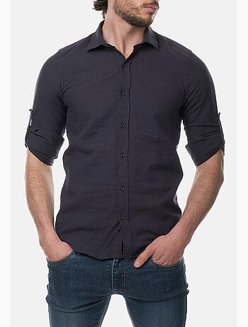 Camicia in cotone e lino