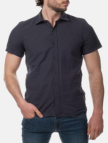 Camicia in cotone e lino