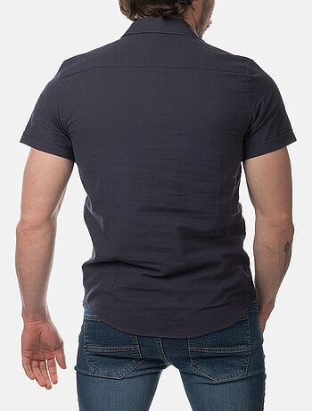 Camicia in cotone e lino