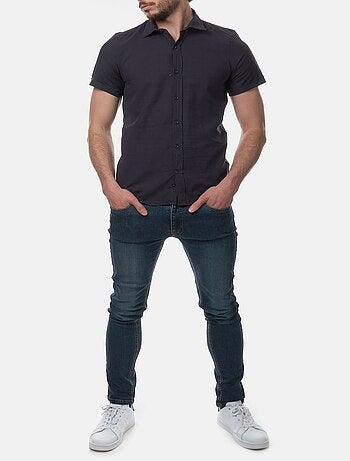 Camicia in cotone e lino