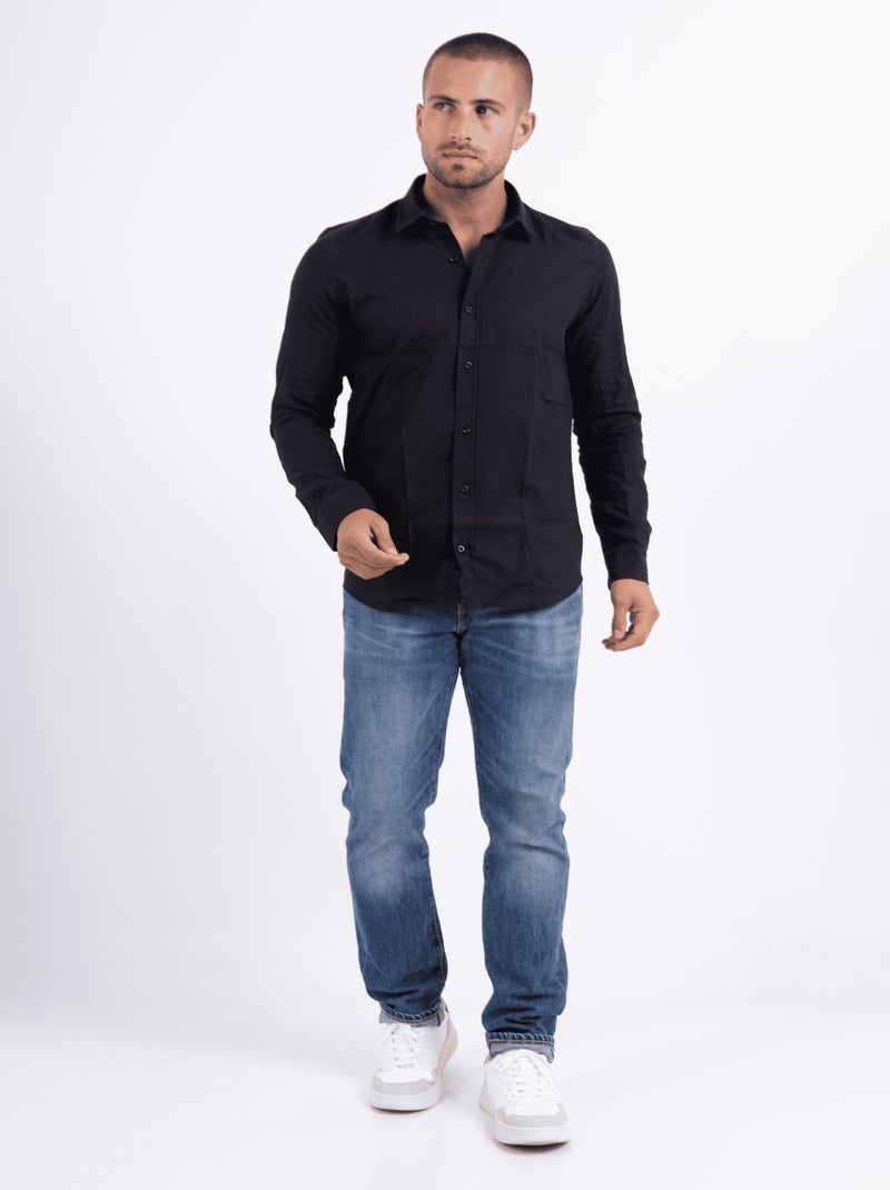 Camicia in cotone e lino Cachi - Kiabi
