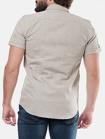 Camicia in cotone e lino