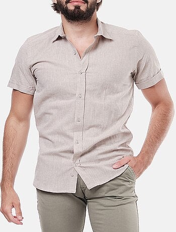 Camicia in cotone e lino