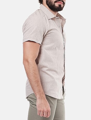 Camicia in cotone e lino