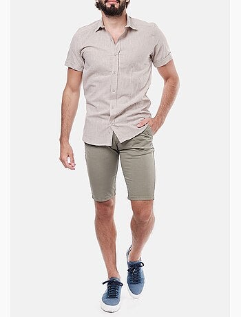 Camicia in cotone e lino