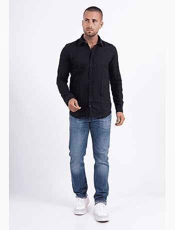 Camicia in cotone e lino