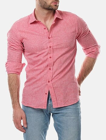 Camicia in cotone e lino