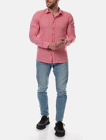 Camicia in cotone e lino