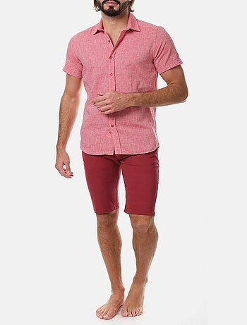 Camicia in cotone e lino