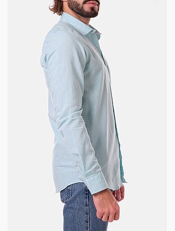 Camicia in cotone e lino