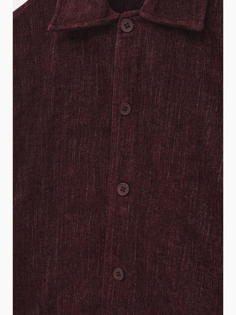 Camicia in cotone giesto Rosso bordeaux - Kiabi