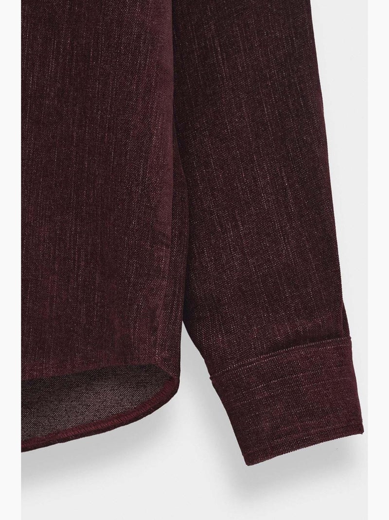 Camicia in cotone giesto Rosso bordeaux - Kiabi