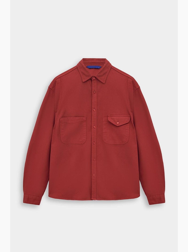 Camicia in cotone giesto Rosso - Kiabi