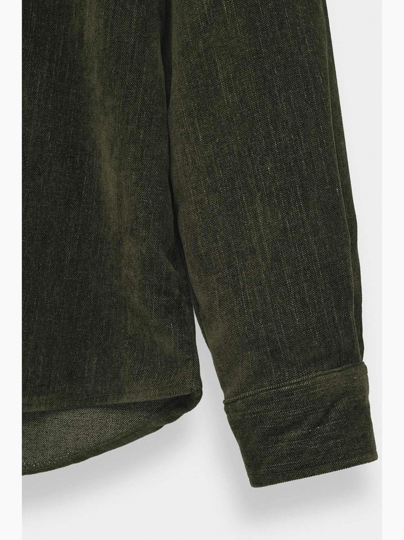Camicia in cotone giesto Verde scuro - Kiabi