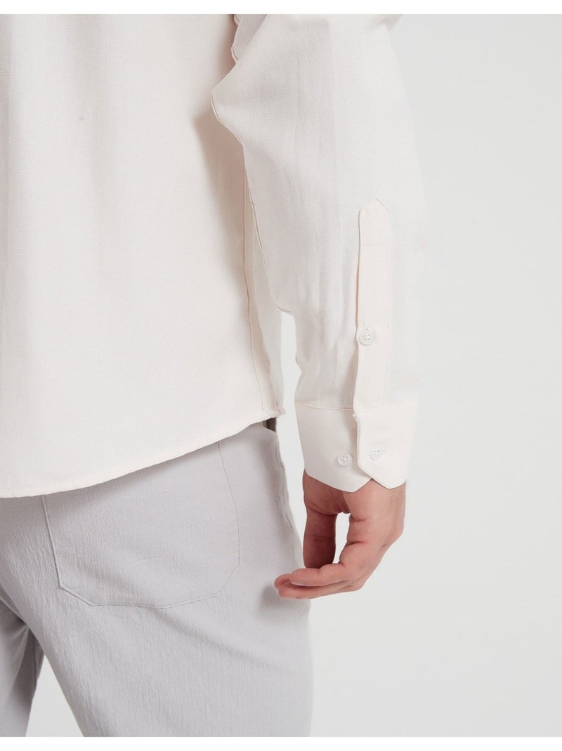 Camicia in cotone Kebello Ecru - Kiabi